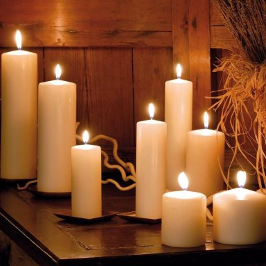 Velas pilar cilíndricas