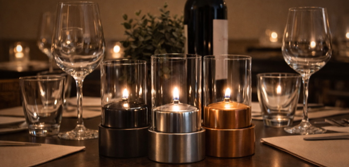 portavelas a aceite Star con funda para hostelería