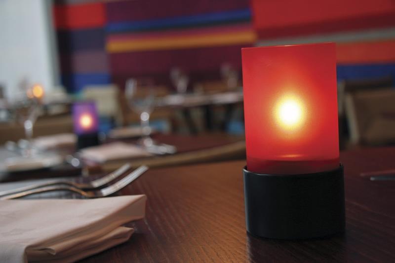 lampara de mesa Star rojo para restaurantes
