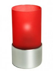 Portavelas Star rojo con base plateada - Pack 6 lámparas