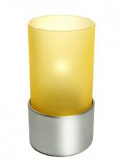 Portavelas Star amarillo con base plateada - Pack 6 lámparas