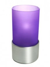 Portavelas Star lila con base plateada - Pack 6 lámparas