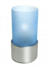 030/008 Portavelas Star azul con base plateada - Pack 6 lámparas