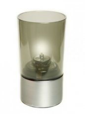 Portavelas Star Plastic gris con base plata - Pack 6 lámparas