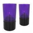 031/172 Portavelas Star Plastic lila con base negra - Pack de 6 lámparas