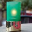 032/002 Portavelas Star verde con base dorada - Pack de 6 lámparas