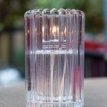 071 Portavelas Stripe cristal claro - Pack 12 lámparas