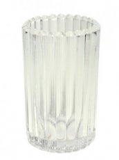 Portavelas Stripe cristal claro - Pack 12 lámparas